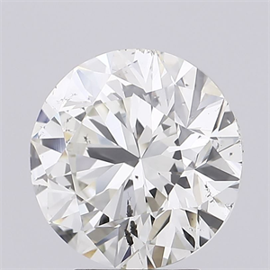 Picture of Natural Diamond 4.03 Carats, Round with Excellent Cut, J Color, SI2 Clarity and Certified by IGI