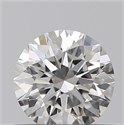 Natural Diamond 0.43 Carats, Round with Excellent Cut, F Color, IF Clarity and Certified by GIA