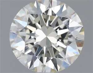 Picture of Natural Diamond 0.61 Carats, Round with Excellent Cut, J Color, IF Clarity and Certified by IGI