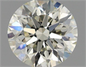 Natural Diamond 0.52 Carats, Round with Excellent Cut, J Color, VVS2 Clarity and Certified by IGI