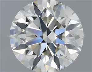 Picture of Natural Diamond 0.52 Carats, Round with Excellent Cut, K Color, VVS2 Clarity and Certified by GIA