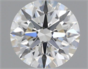 Natural Diamond 0.42 Carats, Round with Excellent Cut, H Color, VVS2 Clarity and Certified by IGI