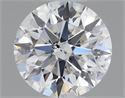 Natural Diamond 0.41 Carats, Round with Excellent Cut, F Color, SI2 Clarity and Certified by GIA