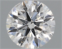 Natural Diamond 0.41 Carats, Round with Excellent Cut, F Color, SI2 Clarity and Certified by GIA