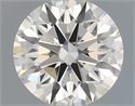 Natural Diamond 0.43 Carats, Round with Excellent Cut, K Color, VVS2 Clarity and Certified by GIA