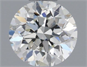 Natural Diamond 0.50 Carats, Round with Good Cut, J Color, SI1 Clarity and Certified by GIA