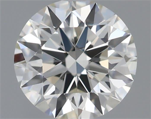 Picture of Natural Diamond 0.51 Carats, Round with Excellent Cut, K Color, VS1 Clarity and Certified by GIA