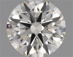 Picture of Natural Diamond 0.55 Carats, Round with Excellent Cut, K Color, VVS2 Clarity and Certified by GIA