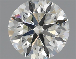 Picture of Natural Diamond 0.50 Carats, Round with Very Good Cut, J Color, SI1 Clarity and Certified by IGI