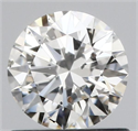 Natural Diamond 0.65 Carats, Round with Excellent Cut, I Color, SI2 Clarity and Certified by IGI