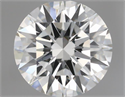 Natural Diamond 0.50 Carats, Round with Excellent Cut, J Color, VVS2 Clarity and Certified by GIA