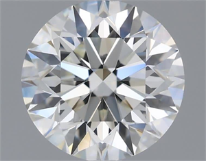 Picture of Natural Diamond 1.71 Carats, Round with Excellent Cut, I Color, IF Clarity and Certified by GIA