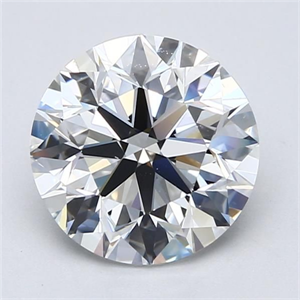 Picture of Natural Diamond 3.01 Carats, Round with Excellent Cut, E Color, VS2 Clarity and Certified by GIA