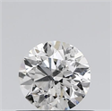 Natural Diamond 0.51 Carats, Round with Excellent Cut, F Color, I1 Clarity and Certified by GIA