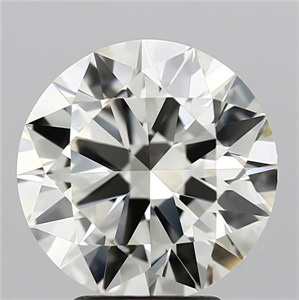 Picture of Natural Diamond 3.50 Carats, Round with Excellent Cut, K Color, VVS1 Clarity and Certified by GIA