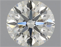 Natural Diamond 0.55 Carats, Round with Excellent Cut, J Color, VVS2 Clarity and Certified by IGI