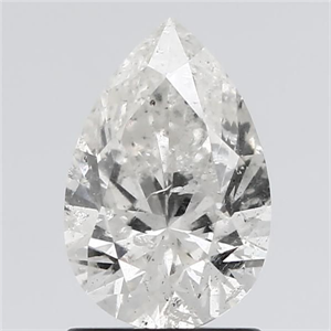 Picture of Natural Diamond 1.51 Carats, Pear with  Cut, H Color, I1 Clarity and Certified by IGI