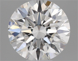 Picture of Natural Diamond 0.43 Carats, Round with Excellent Cut, F Color, VS2 Clarity and Certified by GIA