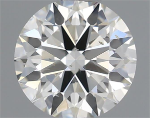 Picture of Natural Diamond 0.40 Carats, Round with Excellent Cut, J Color, SI1 Clarity and Certified by IGI