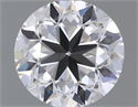 Natural Diamond 0.50 Carats, Round with Good Cut, H Color, VS2 Clarity and Certified by GIA