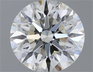 Picture of Natural Diamond 0.56 Carats, Round with Excellent Cut, K Color, VVS2 Clarity and Certified by GIA