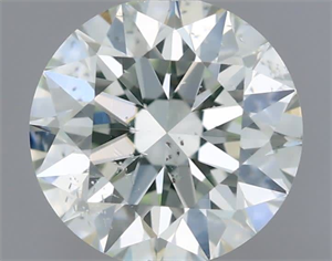 Picture of Natural Diamond 0.56 Carats, Round with Excellent Cut, I Color, SI1 Clarity and Certified by IGI