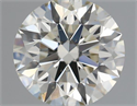 Natural Diamond 0.53 Carats, Round with Excellent Cut, K Color, SI1 Clarity and Certified by IGI