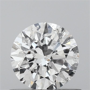 Picture of Natural Diamond 0.61 Carats, Round with Excellent Cut, E Color, I1 Clarity and Certified by GIA