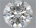 Natural Diamond 0.57 Carats, Round with Excellent Cut, I Color, VVS2 Clarity and Certified by IGI