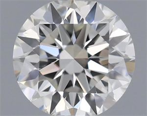 Picture of Natural Diamond 0.44 Carats, Round with Excellent Cut, H Color, VS1 Clarity and Certified by IGI