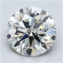 Natural Diamond 2.50 Carats, Round with Excellent Cut, J Color, VVS1 Clarity and Certified by GIA