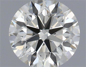 Picture of Natural Diamond 0.53 Carats, Round with Excellent Cut, J Color, VVS1 Clarity and Certified by IGI