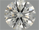 Natural Diamond 0.54 Carats, Round with Excellent Cut, I Color, VVS2 Clarity and Certified by IGI