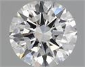 Natural Diamond 0.40 Carats, Round with Excellent Cut, H Color, VVS2 Clarity and Certified by GIA