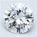 Natural Diamond 2.01 Carats, Round with Good Cut, F Color, SI1 Clarity and Certified by GIA