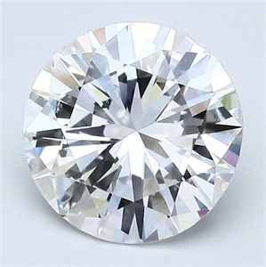 Picture of Natural Diamond 2.01 Carats, Round with Good Cut, F Color, SI1 Clarity and Certified by GIA