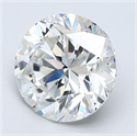 Natural Diamond 2.03 Carats, Round with Very Good Cut, H Color, VS2 Clarity and Certified by GIA