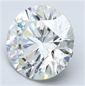 Natural Diamond 4.01 Carats, Round with Excellent Cut, H Color, SI1 Clarity and Certified by GIA