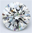 Natural Diamond 2.50 Carats, Round with Excellent Cut, H Color, VS1 Clarity and Certified by GIA