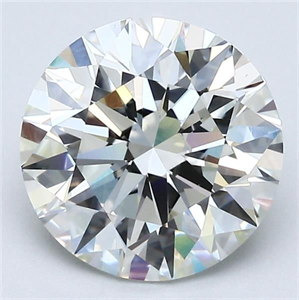 Picture of Natural Diamond 2.50 Carats, Round with Excellent Cut, H Color, VS1 Clarity and Certified by GIA