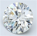 Natural Diamond 3.20 Carats, Round with Excellent Cut, H Color, SI1 Clarity and Certified by GIA