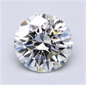 Natural Diamond 2.80 Carats, Round with Excellent Cut, H Color, SI1 Clarity and Certified by GIA