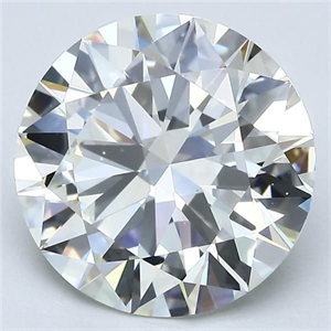 Picture of Natural Diamond 3.73 Carats, Round with Excellent Cut, K Color, VS1 Clarity and Certified by GIA