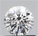 Natural Diamond 0.50 Carats, Round with Very Good Cut, D Color, I1 Clarity and Certified by GIA