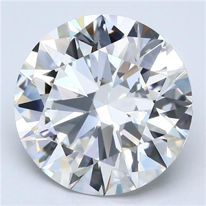 Picture of Natural Diamond 6.29 Carats, Round with Excellent Cut, H Color, VVS2 Clarity and Certified by GIA