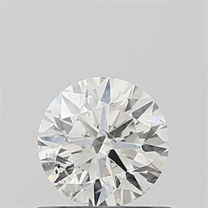 Picture of Natural Diamond 0.53 Carats, Round with Very Good Cut, J Color, SI2 Clarity and Certified by IGI