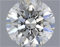 Natural Diamond 0.54 Carats, Round with Excellent Cut, I Color, SI1 Clarity and Certified by IGI