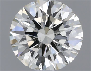 Picture of Natural Diamond 0.40 Carats, Round with Excellent Cut, J Color, SI1 Clarity and Certified by IGI