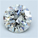 Natural Diamond 2.02 Carats, Round with Excellent Cut, H Color, VVS2 Clarity and Certified by GIA