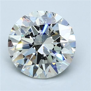 Picture of Natural Diamond 2.02 Carats, Round with Excellent Cut, H Color, VVS2 Clarity and Certified by GIA